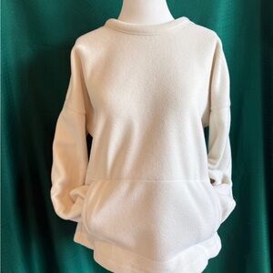 Vintage Oobe Fleece Pullover Large Cream Cozy Sweatshirt Outdoor Heritage